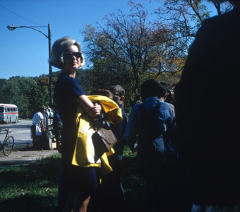 Actress, center, and child actors in The Learning Tree.