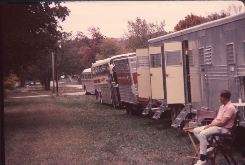 Production trailers for the filming of The Learning Tree.