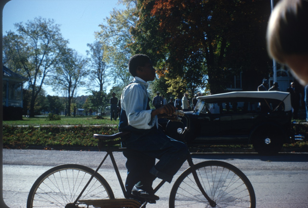 Actor riding a bike.